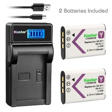 Kastar 2 Pack Battery Charger for Nikon EN-EL11 EL11 Coolpix S550 S560 NP-BY1