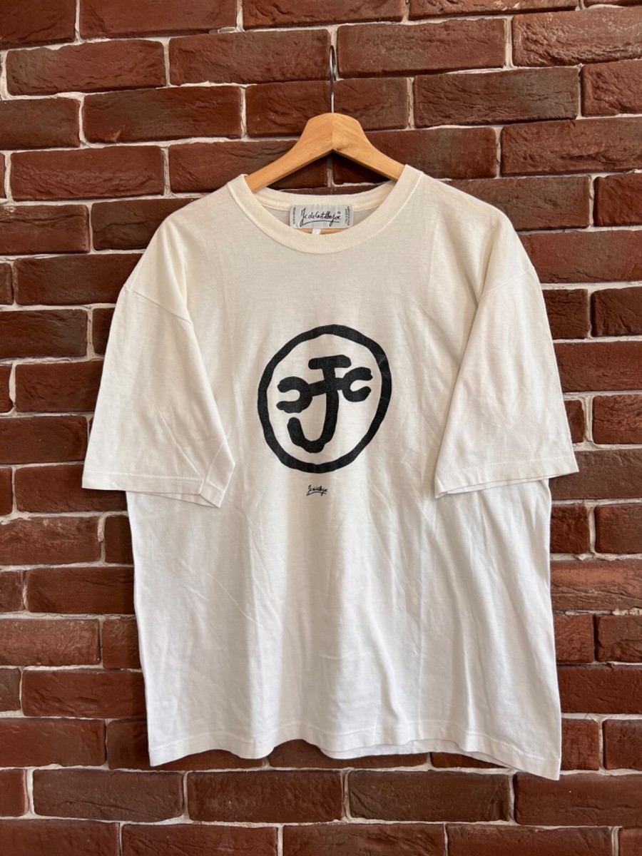 Vintage Jean Charles de Castelbajac Logo Print Tshirt L White | eBay