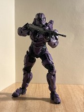 Halo McFarlane Spartan C.I.O. Violet Lanzado 2013 con DMR figura como nueva Halo 4
