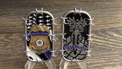 FAMS Federal Air Marshal  FAM Barbed Wire Challenge Coin #4