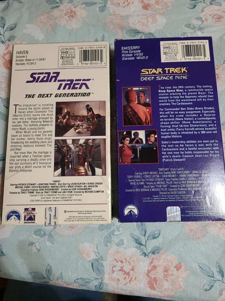 Star Trek VHS 92-94 The Next Generation Episode 5 Haven & Deep Space 9 Emissary - Image 4 of 4