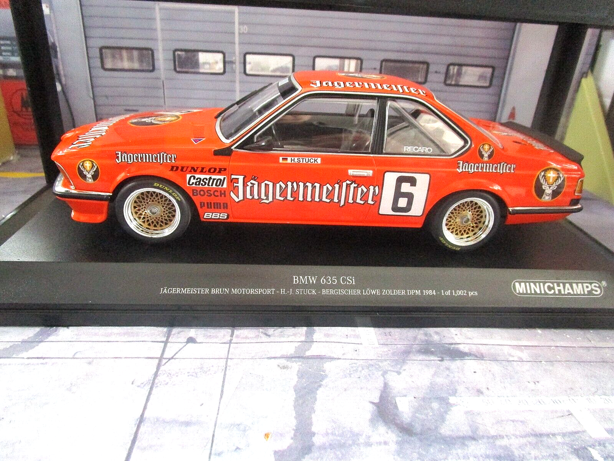  M 635 CSi 1/18 ミニカー BMW 635 CSi DTM DRM DRM Brun 1984 Zolder #6 Stuck Jägermeister