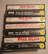 Cassette tape lot - Country 1 Willie Nelson X seven titles, one with Waylon.