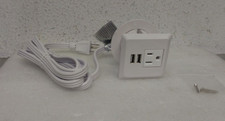 Desktop Power Grommet W/ 2 USB Charging Ports 1 AC Outlet-Fit 2" - 2.5" Hole