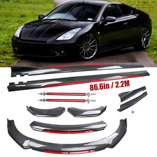 For Toyota Celica 2000- Front Bumper Lip Spoiler Side Skirt Carbon Fiber Bod Kit