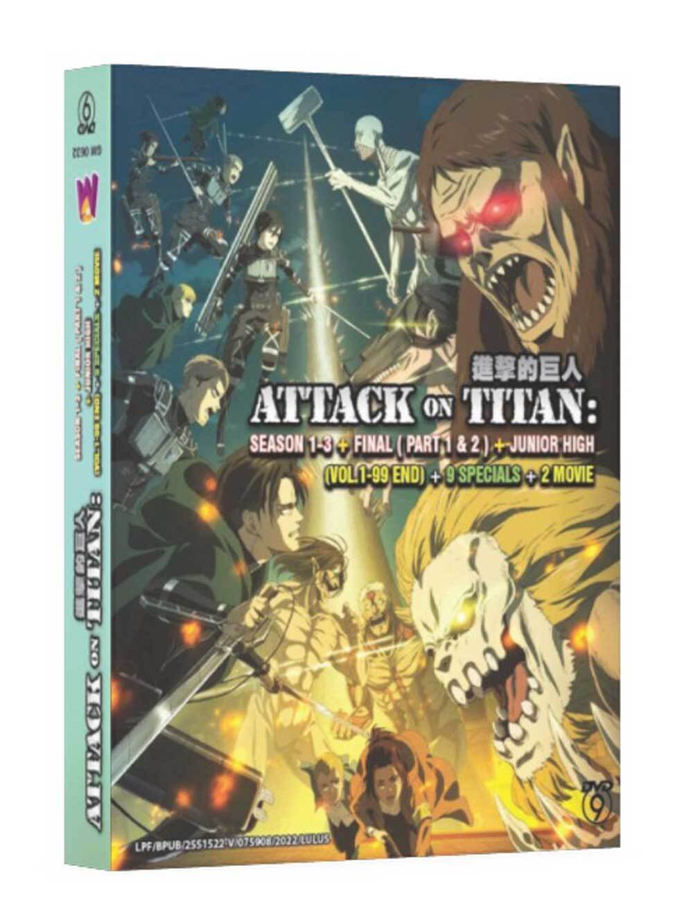 Shingeki No Kyojin (attack On Titan) 3 Temporadas - Blu-ray