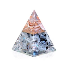New Inspirational Orgonite Pyramid for Success | Rainbow Moonstone Orgone Pyr...