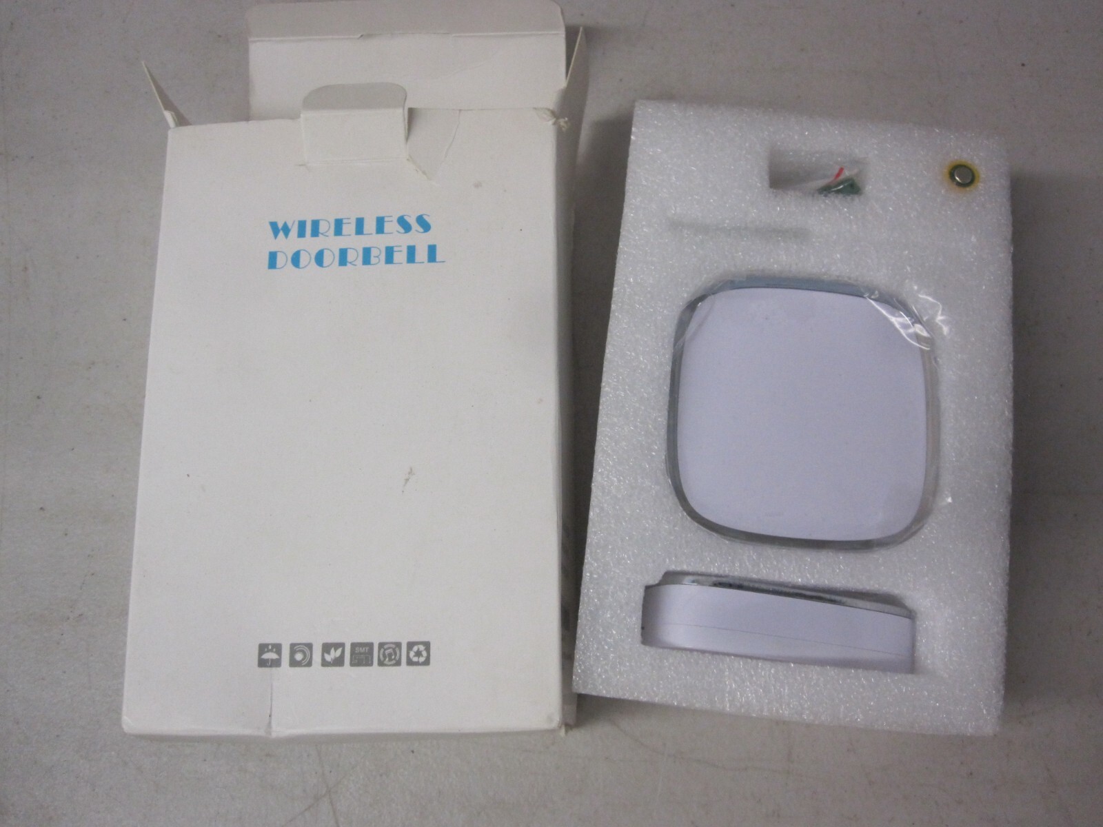 Wireless Waterproof Doorbell with 36 Chimes 300m Range 4 Volume Levels White Home Doorbell-image