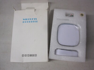 Wireless Doorbell White Waterproof 36-Chime 300m Signal 4-Volume Home Doorbell