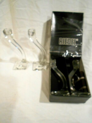 2- Sets Riedel Germany 8'' Pair of Crystal Candleholders Original Box & No box