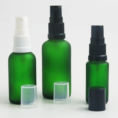 Download 2 Pack 1oz Green Frosted Glass Bottles Wth Black Sprayer 30 Ml Usa Stock Ebay