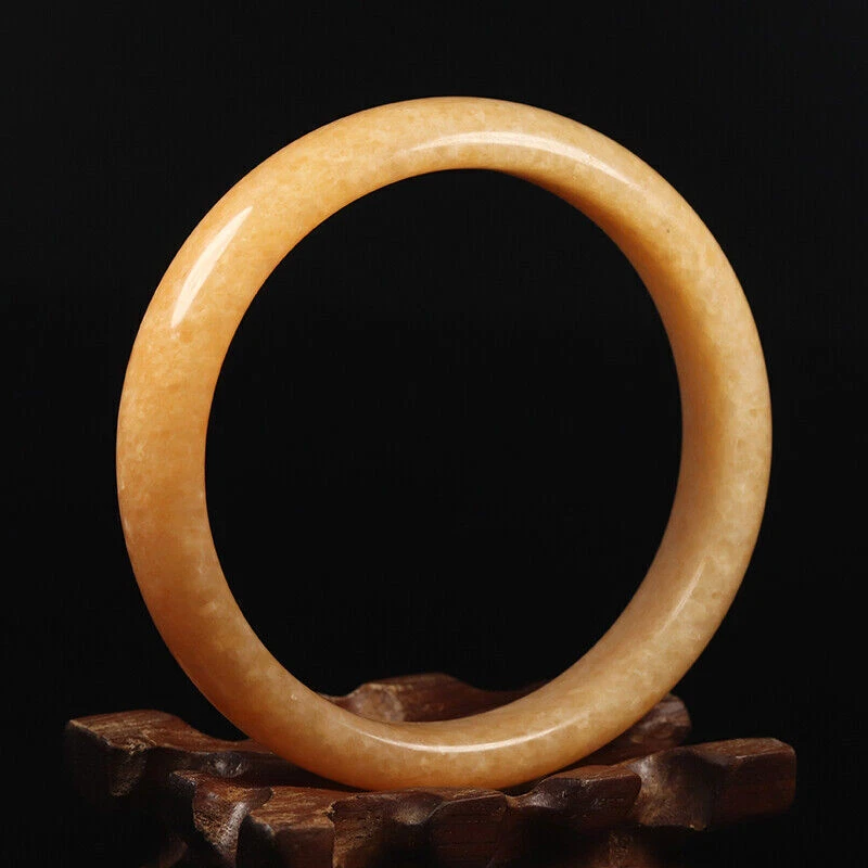 58 mm Klasse A 100 % natürliche gelb orange Jade Armreif Armband Guizhou Jade AW8188