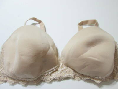Simone Perele Size 38B Bra Nude Wireless Unlined Lace Adjustable Straps Lingerie