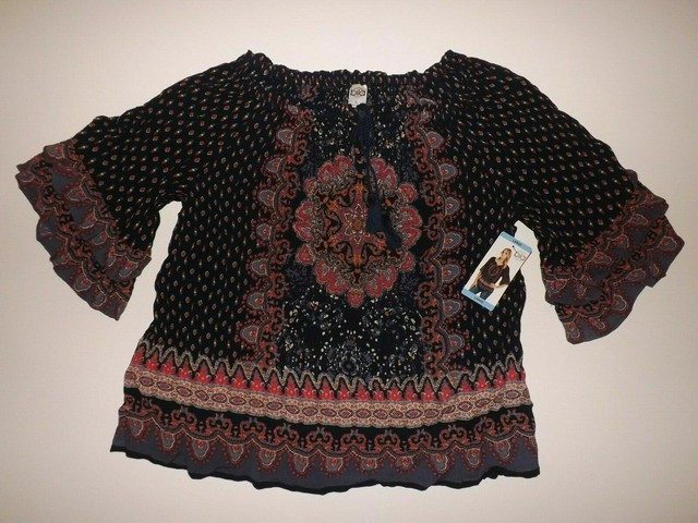 bila double sleeve ruffle blouse