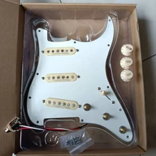 Prewired Loaded Pickguard with SSS Single Coil Pickups for Fender Strat Guitar