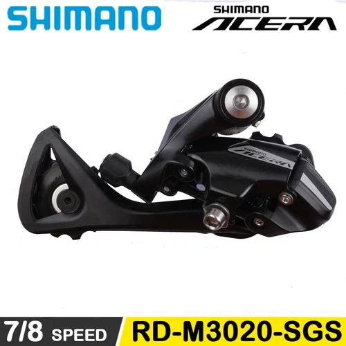 Shimano Acera RD-M3020 SGS 7 / 8 Speed Rear Derailleur MTB Long Cage - Picture 2 of 7