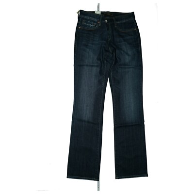 MAVI Mona women jeans pants straight leg mid rise stretch W28 L34 dark blue New