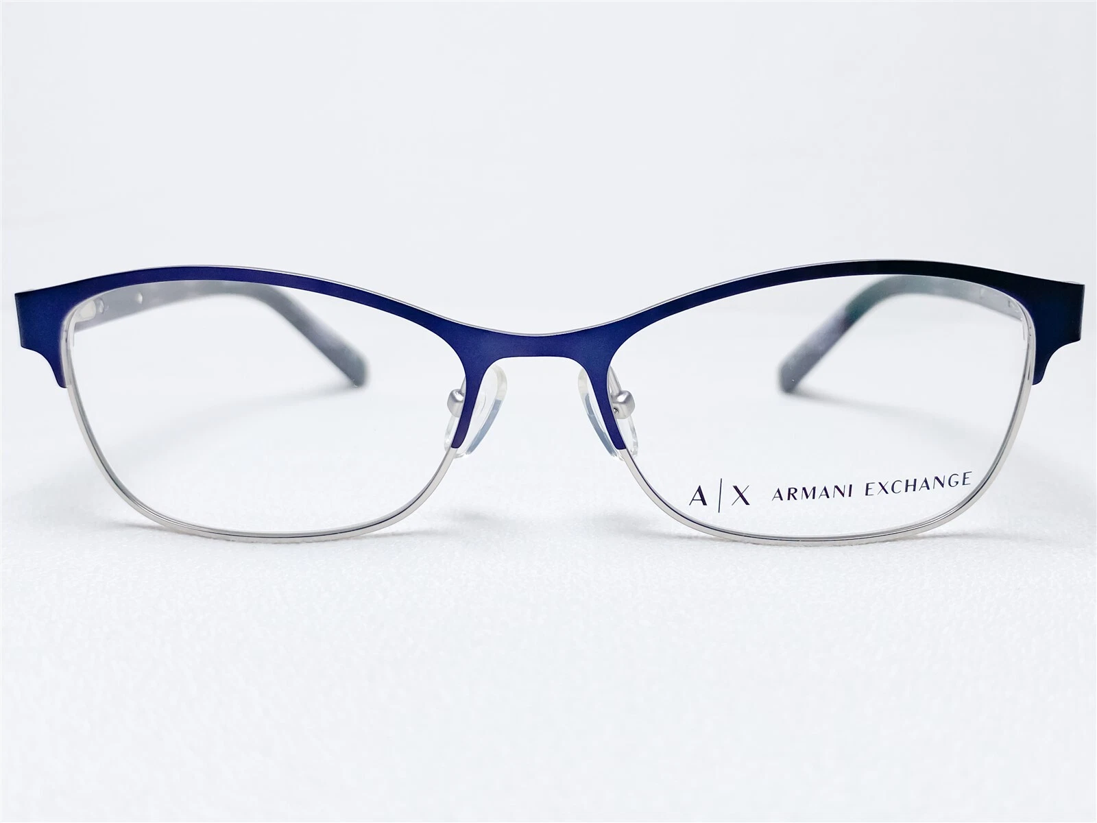 NEW Armani Exchange AX1010 6110 Womens Matte Silver Eyeglasses Frames 53 16~140