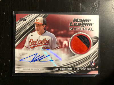 ADLEY RUTSCHMAN RC 2023 Topps Major League Material Rookie Patch Auto RED /25