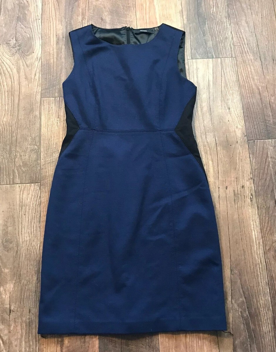 Tahari Black Blue Sheath Dress Fitted Zip Back Dart Sides Size 8 Lined Career | eBay Tahari Black Blue Sheath Dress Fitted Zip Back Dart Sides Size 8 Lined Career | eBay