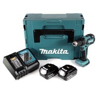 Makita Ddf 459 Rmj Akku Bohrschrauber 18V Im Makpac + 2 X 4,0 Ah Akku + Lader