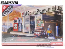 ACADEMY JOE'S POWER PLUS SERVICE STATION MODEL KIT 1/24 SCALE gas oil 15122 NEW