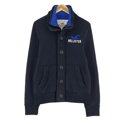 Hollister Herren Pullover Sweatshirt Strickjacke Schwarz Ma2