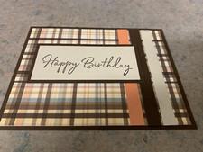 Stampin Up Card Kit Set Of 4 masculine "Happy Birthday" cards 11a
