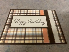 Stampin Up Card Kit Set Of 4 masculine "Happy Birthday" cards #11a