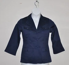 Linea by Louis Dell'Olio Stretch Sateen Blazer Size M Navy