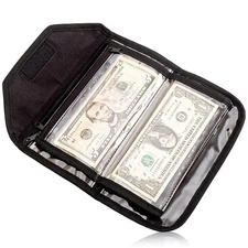 Money Wallet Organizer - 6 Zippered Pouch Multipack, Cash Envelopes for Budge...
