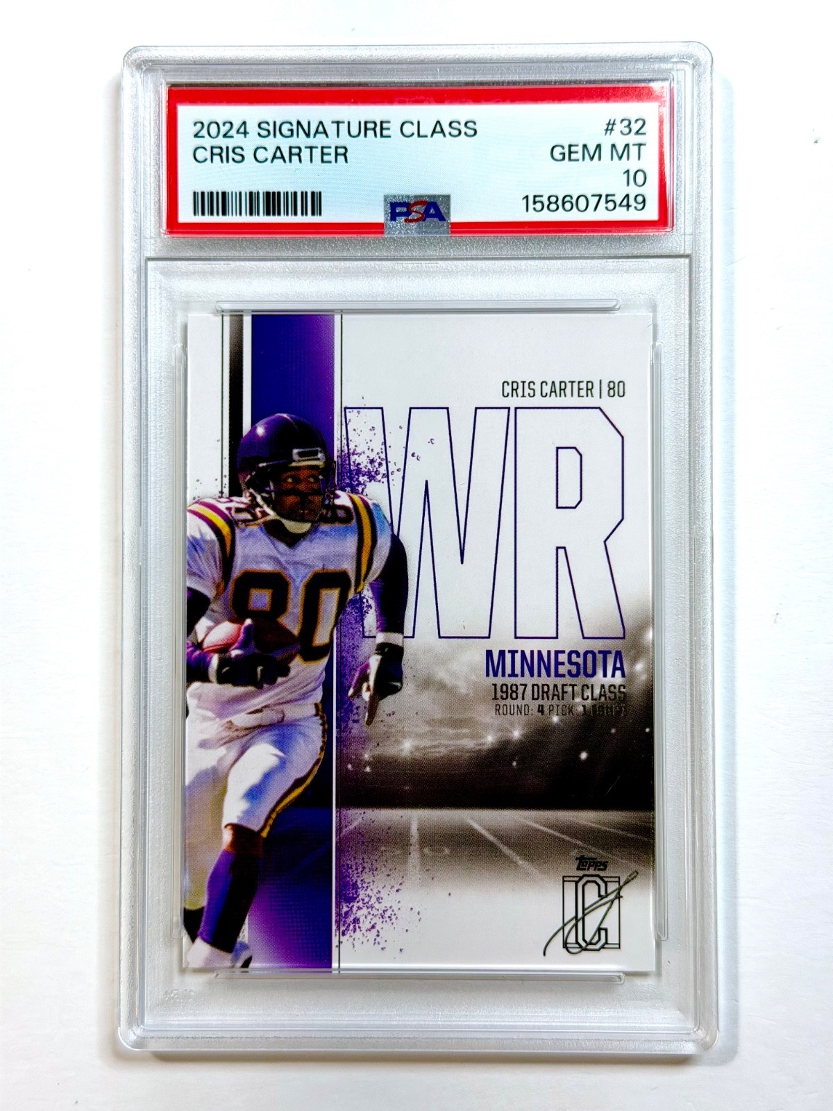 2024 Topps Signature Class CRIS CARTER #32 PSA-10 Minnesota VIKINGS