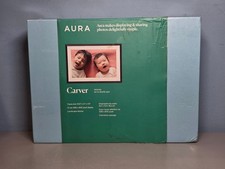 Aura Carver Digital Picture Frame Gravel w/ White Mat 10.5" Frame New  Sealed