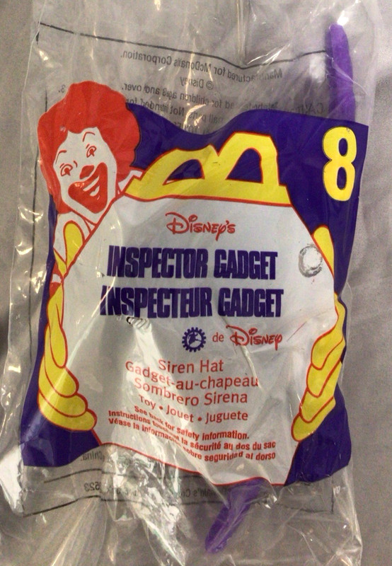 NEW 1999 McDonald's Happy Meal Toy Inspector Gadget Siren Hat #8