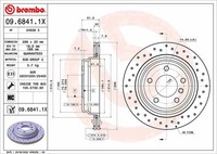 2X Bremsscheibe Hinten Brembo 0968411X FÜR Alpina BMW