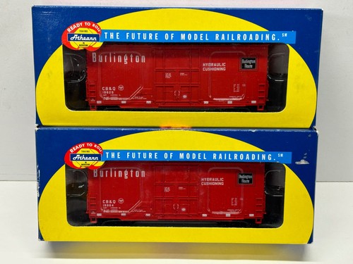 Coches de caja Athearn HO 2 CB&Q Burlington Hi-Cube #19829 y 19864. 70843 y 70844. Nuevo | Condition: New
