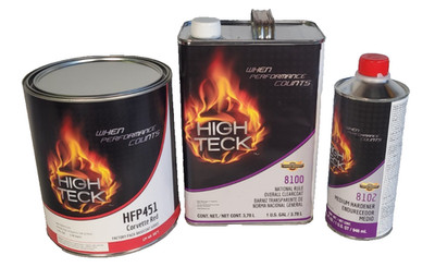 High Teck HFP451 GM WA9075 Corvette Red Basecoat Paint Gallon & 8100 Clearcoat