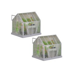 N Gauge Greenhouses (x2) Bachmann Scenecraft 42-515 Resin Building Model Railway