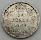1858 Canada Silver 10 Cents Dime ***VG Condition*** Key Date