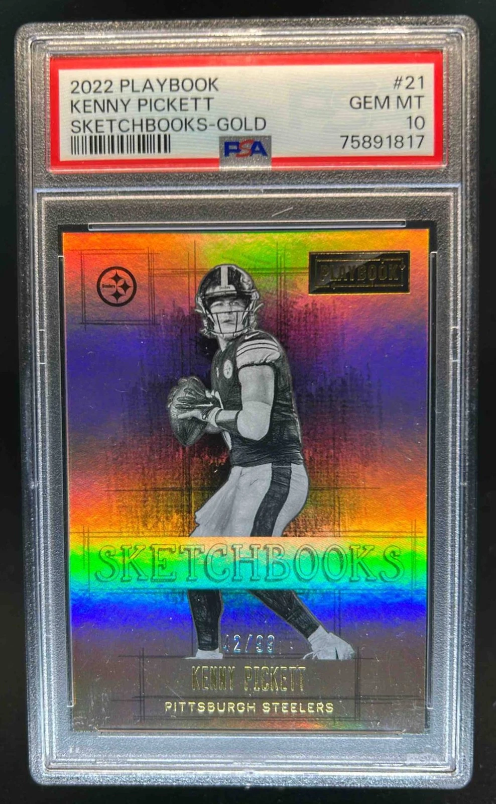 Kenny Pickett Panini Playbook Sketchbooks #21 Gold