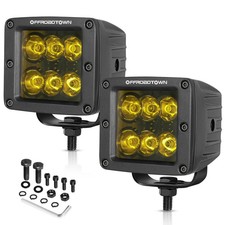 3 Inch Yellow LED Pod Lights 120W CREE LED Cubes Spot Fog Light O...