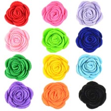 12pcs 1.6" Rose Small Dogs Collar Bows Flowers for Doggy Cats Wedding Birthda...