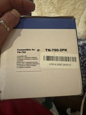 TN760 Compatible Toner Cartridge 2 Pack Black High Yield for Brother TN-760