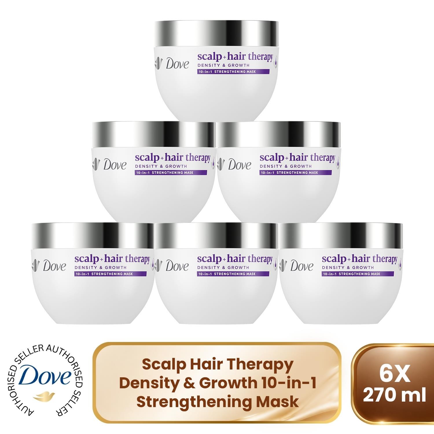 Dove Scalp + Hair Therapy Hair Mask - Density & Growth 10-in-1 Mask 270 ml - Image 4