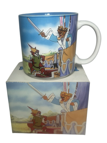 Vintage 1990’s Walt Disney Store Robin Hood Movie 12 Oz Coffee Mug Cup Unused C4