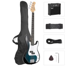 GLARRY Full Size Electric Bass Guitar Beginner Kit 4 String Basswood