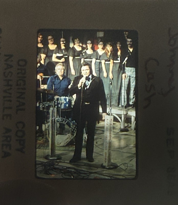 Vintage Kodak Film Negative – Johnny  Cash Live Performance Nashville- Awesome!