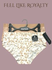 Sophie B 3 Pack No Show Invisible Edge Soft Hipster Briefs Multicolor ALL SIZES