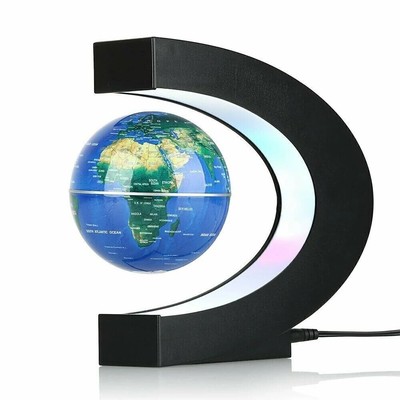 AGSIVO Magnetic Levitation Globe LED Light, Educational Desk Decoration