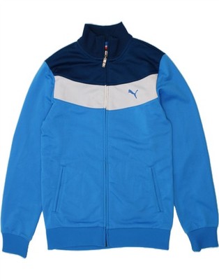 Puma Jungen Trainingsanzug Oberteil Jacke 11-12 Jahre Blau Colourblock Polyester AQ10